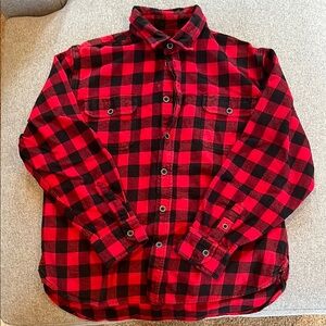 Jachs Red and Black Casual Button Down Flannel